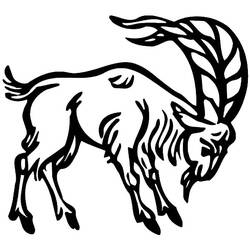 Раскраска: коза (Животные) #2507 - Бесплатные раскраски для печати
