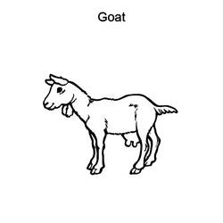 Раскраска: коза (Животные) #2541 - Бесплатные раскраски для печати
