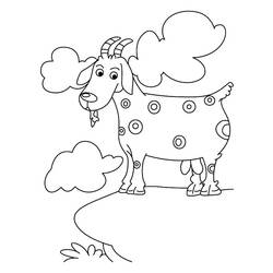Раскраска: коза (Животные) #2547 - Бесплатные раскраски для печати