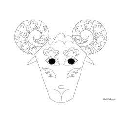 Раскраска: коза (Животные) #2550 - Бесплатные раскраски для печати