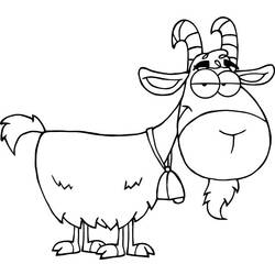 Раскраска: коза (Животные) #2554 - Бесплатные раскраски для печати