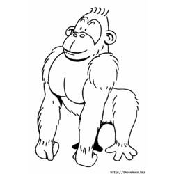 Раскраска: горилла (Животные) #7422 - Бесплатные раскраски для печати