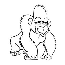 Раскраска: горилла (Животные) #7427 - Бесплатные раскраски для печати
