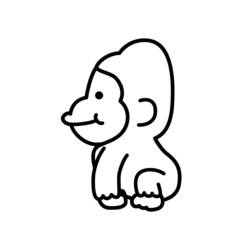 Раскраска: горилла (Животные) #7428 - Бесплатные раскраски для печати
