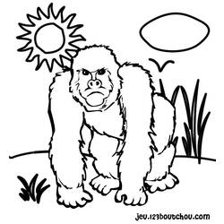 Раскраска: горилла (Животные) #7436 - Бесплатные раскраски для печати