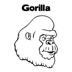 Раскраска: горилла (Животные) #7443 - Бесплатные раскраски для печати