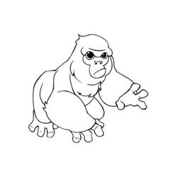 Раскраска: горилла (Животные) #7448 - Бесплатные раскраски для печати