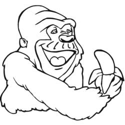 Раскраска: горилла (Животные) #7458 - Бесплатные раскраски для печати