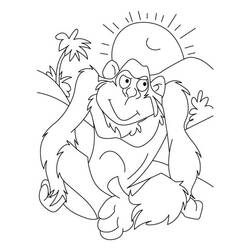 Раскраска: горилла (Животные) #7473 - Бесплатные раскраски для печати