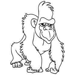 Раскраска: горилла (Животные) #7483 - Бесплатные раскраски для печати