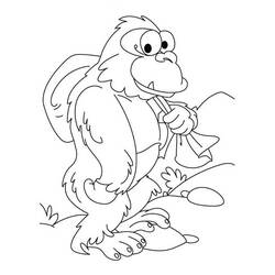 Раскраска: горилла (Животные) #7557 - Бесплатные раскраски для печати