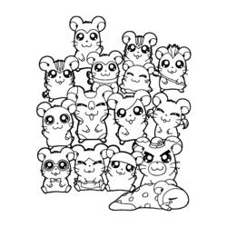 Раскраска: хомяк (Животные) #8099 - Бесплатные раскраски для печати