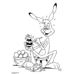 Раскраска: заяц (Животные) #10117 - Бесплатные раскраски для печати