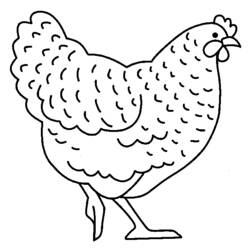 Раскраска: курица (Животные) #17424 - Бесплатные раскраски для печати