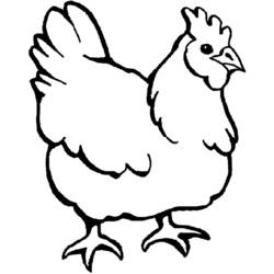 Раскраска: курица (Животные) #17426 - Бесплатные раскраски для печати