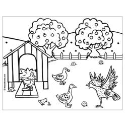 Раскраска: курица (Животные) #17465 - Бесплатные раскраски для печати