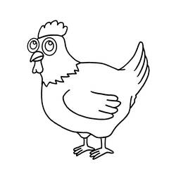 Раскраска: курица (Животные) #17486 - Бесплатные раскраски для печати
