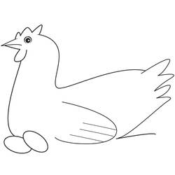 Раскраска: курица (Животные) #17527 - Бесплатные раскраски для печати