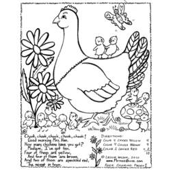 Раскраска: курица (Животные) #17558 - Бесплатные раскраски для печати