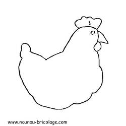 Раскраска: курица (Животные) #17590 - Бесплатные раскраски для печати
