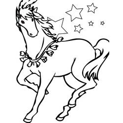Раскраска: лошадь (Животные) #2200 - Бесплатные раскраски для печати