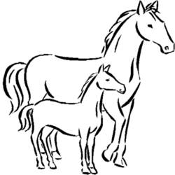 Раскраска: лошадь (Животные) #2208 - Бесплатные раскраски для печати