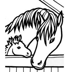 Раскраска: лошадь (Животные) #2268 - Бесплатные раскраски для печати