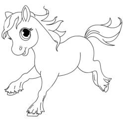 Раскраска: лошадь (Животные) #2288 - Бесплатные раскраски для печати