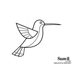 Раскраска: колибри (Животные) #3792 - Бесплатные раскраски для печати