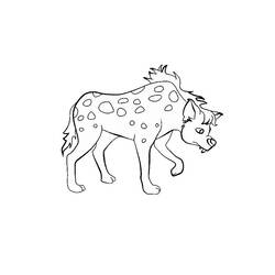 Раскраска: гиена (Животные) #19629 - Бесплатные раскраски для печати