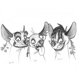 Раскраска: гиена (Животные) #19645 - Бесплатные раскраски для печати