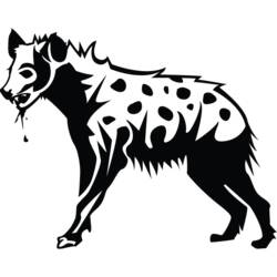 Раскраска: гиена (Животные) #19646 - Бесплатные раскраски для печати