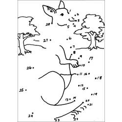 Раскраска: кенгуру (Животные) #9105 - Бесплатные раскраски для печати