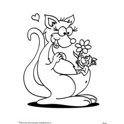 Раскраска: кенгуру (Животные) #9109 - Бесплатные раскраски для печати