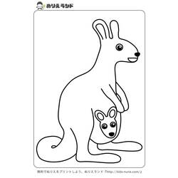Раскраска: кенгуру (Животные) #9121 - Бесплатные раскраски для печати