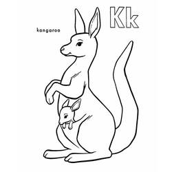 Раскраска: кенгуру (Животные) #9122 - Бесплатные раскраски для печати