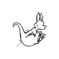 Раскраска: кенгуру (Животные) #9126 - Бесплатные раскраски для печати