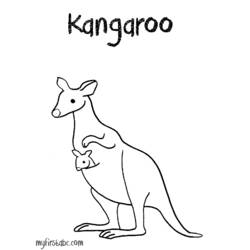 Раскраска: кенгуру (Животные) #9143 - Бесплатные раскраски для печати