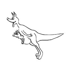 Раскраска: кенгуру (Животные) #9160 - Бесплатные раскраски для печати