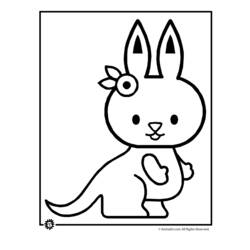 Раскраска: кенгуру (Животные) #9173 - Бесплатные раскраски для печати