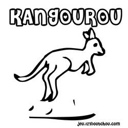 Раскраска: кенгуру (Животные) #9174 - Бесплатные раскраски для печати