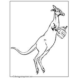 Раскраска: кенгуру (Животные) #9175 - Бесплатные раскраски для печати