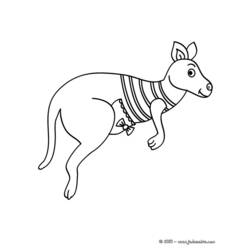 Раскраска: кенгуру (Животные) #9187 - Бесплатные раскраски для печати