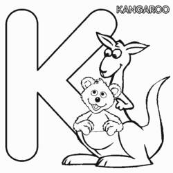 Раскраска: кенгуру (Животные) #9212 - Бесплатные раскраски для печати