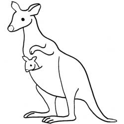 Раскраска: кенгуру (Животные) #9213 - Бесплатные раскраски для печати