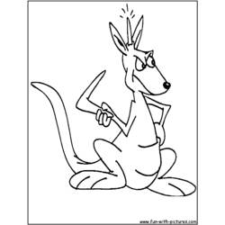 Раскраска: кенгуру (Животные) #9220 - Бесплатные раскраски для печати