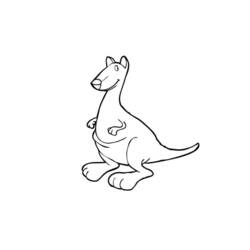 Раскраска: кенгуру (Животные) #9227 - Бесплатные раскраски для печати