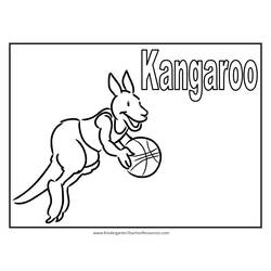 Раскраска: кенгуру (Животные) #9235 - Бесплатные раскраски для печати