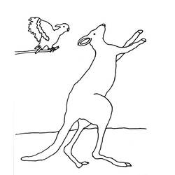 Раскраска: кенгуру (Животные) #9246 - Бесплатные раскраски для печати