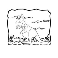 Раскраска: кенгуру (Животные) #9251 - Бесплатные раскраски для печати